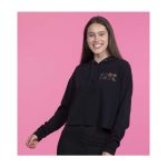 Kanto Gym Badge Black Crop Hoodie – Women - Image 9