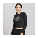 Pikachu, Shiinotic & Friends Pokémon Nature: Fall Black Heavyweight Crop Long-Sleeve Shirt – Women - Image 5