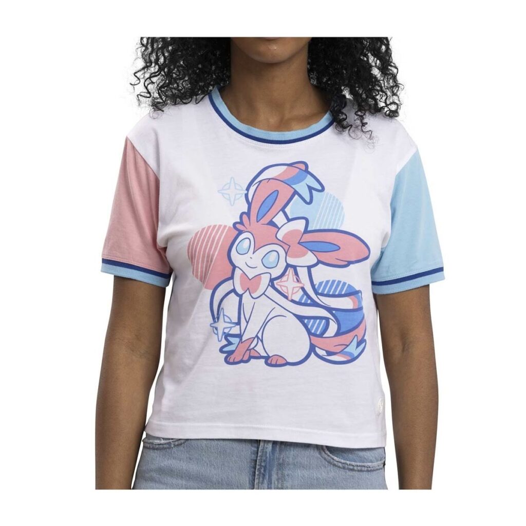 29aa417a-4c8d-50fe-891d-93dbc4601ef8-1024x1024-1.jpg Eevee Evolutions: Sylveon Crew Neck T-Shirt – Women - Image 1