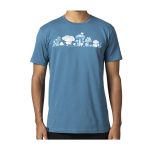 Mushroom Forest Pokémon Nature: Fall Blue Relaxed Fit Crew Neck T-Shirt – Adult