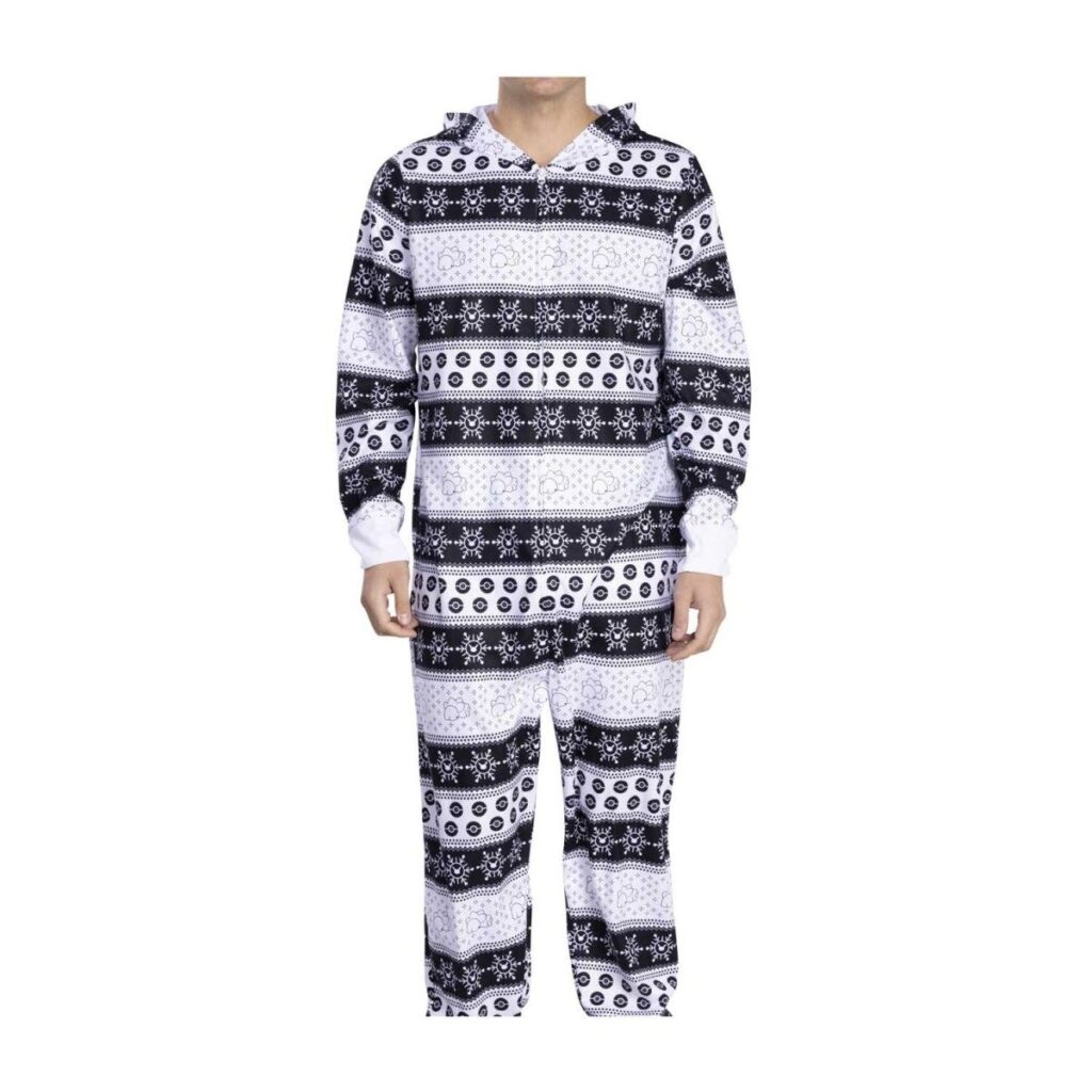 37f15027-e8fa-5828-8e07-ec4b14f1a55f-1024x1024-1.jpg Snom Holiday Snowflake Hooded One-Piece Pajamas – Adult - Image 1