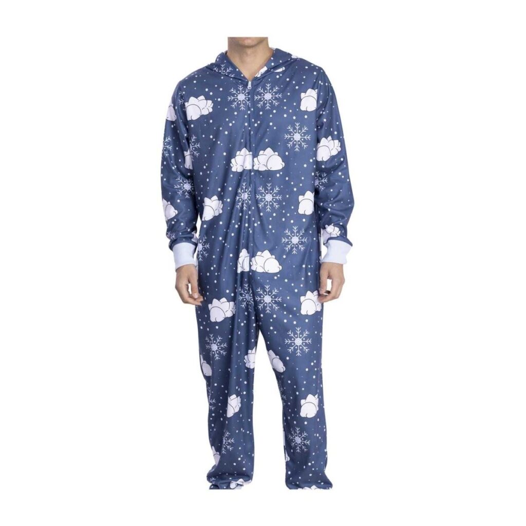 394fad76-4d85-54bf-8340-868138f0a4f4-1024x1024-1.jpg Snom Snowflake Hooded One-Piece Pajamas – Adult - Image 1
