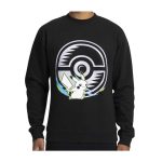 Pikachu Neon & Poké Ball Pokémon Active Black, Green & Blue Midweight Crew Neck Sweatshirt – Adult