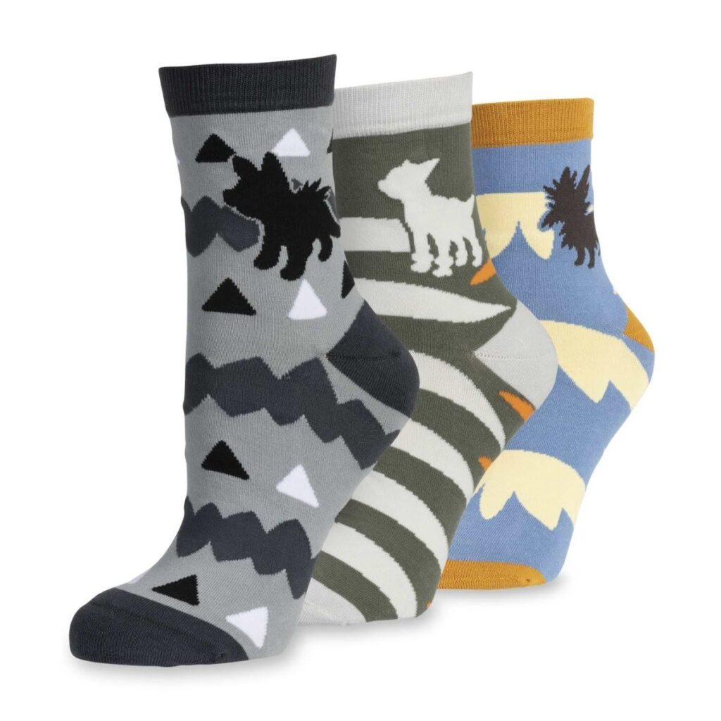 417a1f98-6071-5713-b332-807fe5ccbd47-1024x1024-1.jpg Houndour, Poochyena & Herdier Ankle Socks (3 Pairs) (One Size-Adult) - Image 1