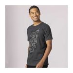 Pikachu, Shiinotic & Friends Pokémon Nature: Fall Black Relaxed Fit Crew Neck T-Shirt – Adult - Image 4