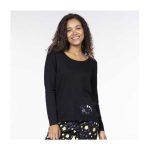 Pikachu Black Relaxed Fit Scoop Neck Long-Sleeve T-Shirt – Women - Image 5