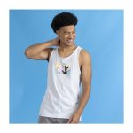 Espeon & Umbreon Summer Fun Light Blue Fitted Tank Top – Men - Image 3