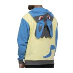 Lucario Themed French Terry Zip-Up Hoodie – Adult - Image 2