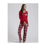 Snorlax Restful in Red Scoop Neck Long-Sleeve T-Shirt – Women - Image 3