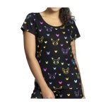 Pikachu & Yamper Electric Pals Black Relaxed Fit Scoop Neck T-Shirt – Women