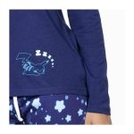 Pikachu Blue Relaxed Fit Scoop Neck Long-Sleeve T-Shirt – Women - Image 6