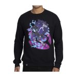Allister Pokémon Trainers Black Oversize Drop-Shoulder Crew Neck Sweatshirt – Adult