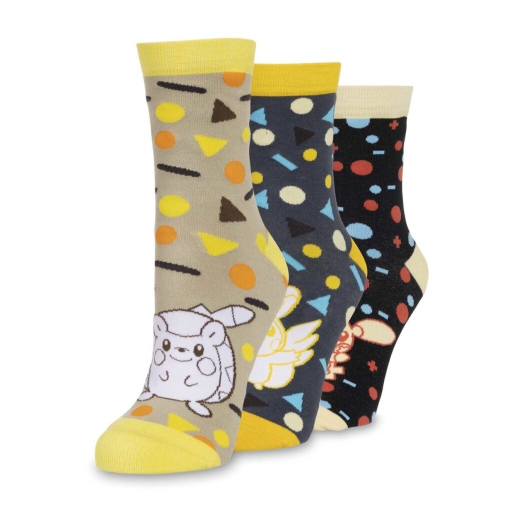 5889854d-7ebc-5720-ad56-ee024f200d04-1024x1024-1.jpg Electric Types Mismatch Ankle Socks (3 Pairs) (One Size-Adult) - Image 1