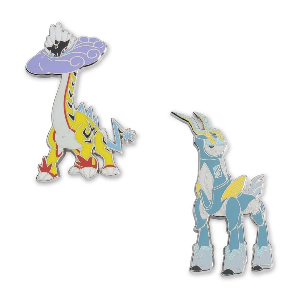 61e88399-21c7-5fff-9b7b-b9978043a7a2-1024x1024-1.jpg Raging Bolt & Iron Crown Pokémon Pins (2-Pack) - Image 1