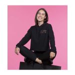 Kanto Gym Badge Black Crop Hoodie – Women - Image 6