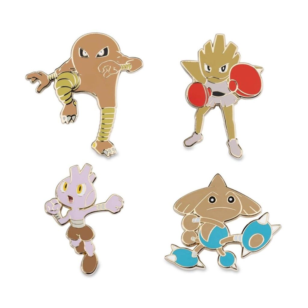 74239c69-2a3b-5bd9-bcd2-ea5d4e08c31e-1024x1024-1.jpg Tyrogue, Hitmonlee, Hitmonchan & Hitmontop Pokémon Pins (4-Pack) - Image 1