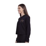 Kanto Gym Badge Black Crop Hoodie – Women - Image 4