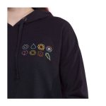 Kanto Gym Badge Black Crop Hoodie – Women - Image 5