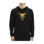 Pokémon GO Teams: Team Instinct Embroidered Black Fitted Pullover Hoodie – Adult