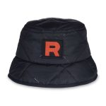Team Rocket HQ Collection Black Quilted Bucket Hat (One Size-Adult) - Image 2