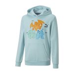 PUMA × Pokémon: Venusaur, Charizard & Blastoise Light Aqua French Terry Pullover Hoodie – Youth