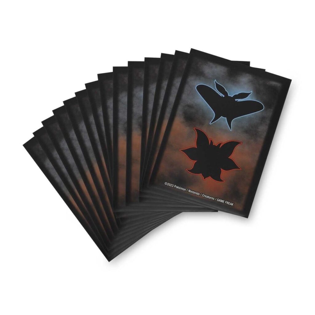 8f9453c2-2b31-5231-8192-da8aa2de1cd7-1024x1024-1.jpg Pokémon TCG: Volcarona & Frosmoth Freezer Burn Card Sleeves (65 Sleeves) - Image 1