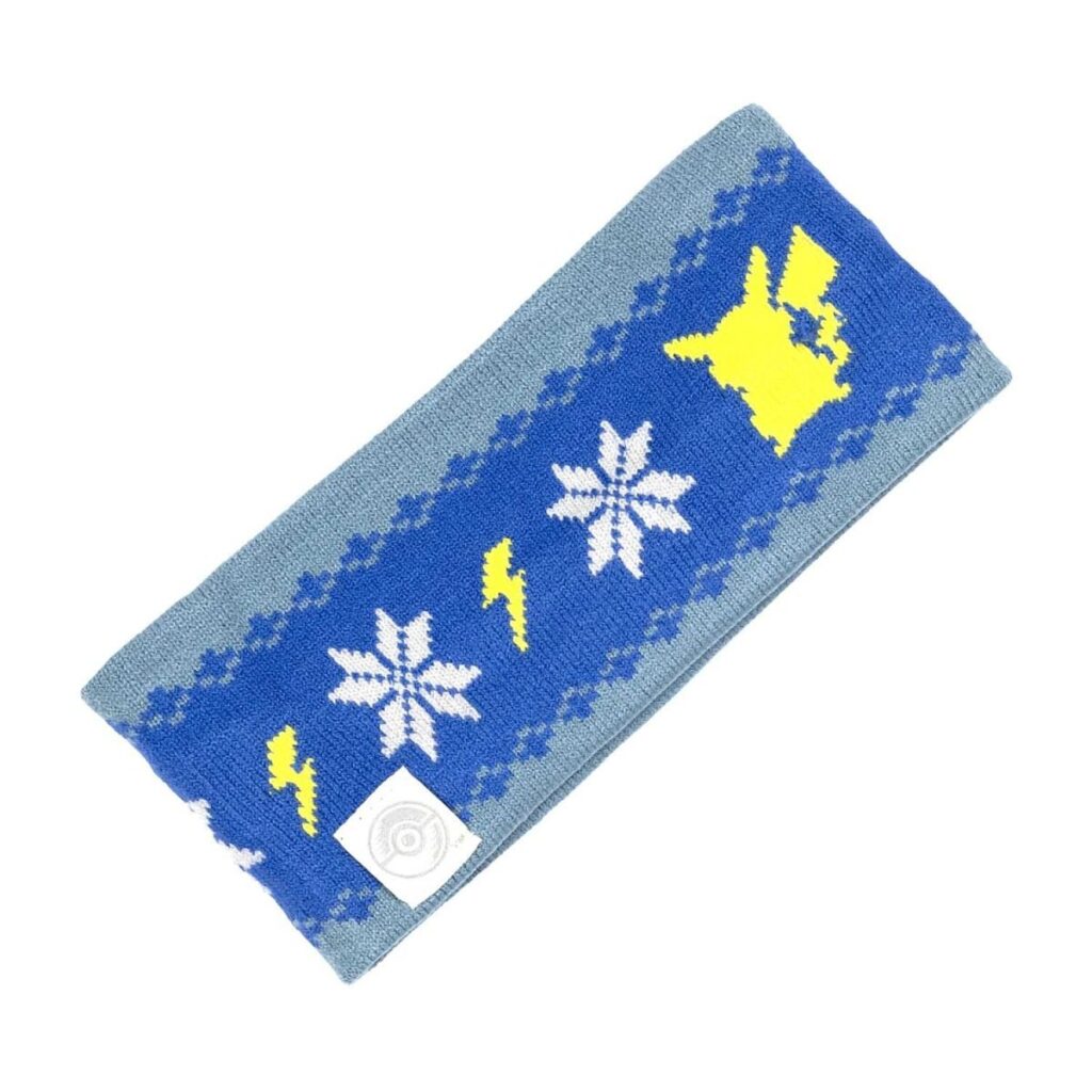 90adb861-bfcb-57e4-a77e-97308912277c-1024x1024-1.jpg Pikachu Festive Winter Blue Knit Headband (One Size-Adult) - Image 1