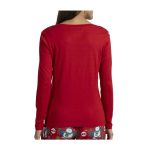 Snorlax Restful in Red Scoop Neck Long-Sleeve T-Shirt – Women - Image 2