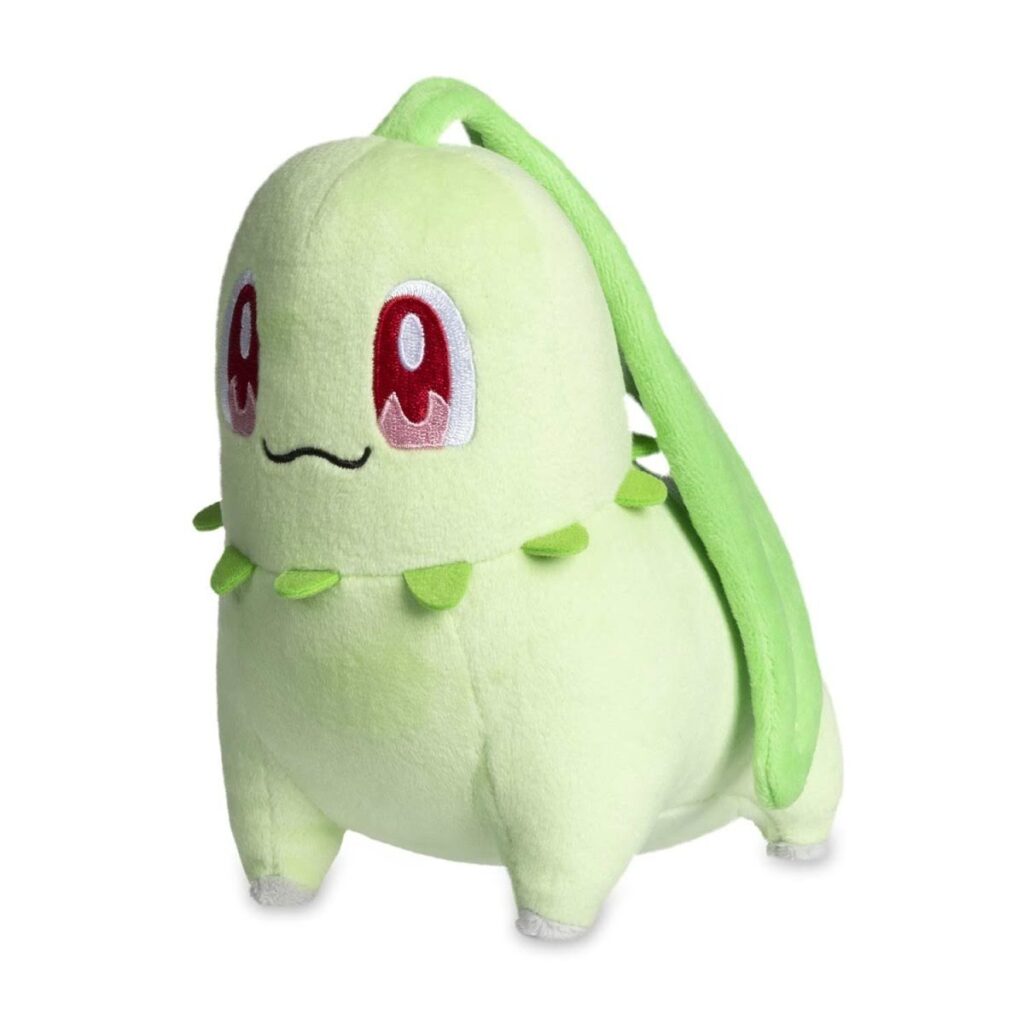 966253f7-9bb0-519b-ac0a-dbab990d14a6-1024x1024-1.jpg Chikorita Poké Plush – 6 ¼ In. - Image 1
