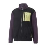PUMA × Pokémon: Pikachu Puma Black & Purple Faux Shearling Jacket – Adult
