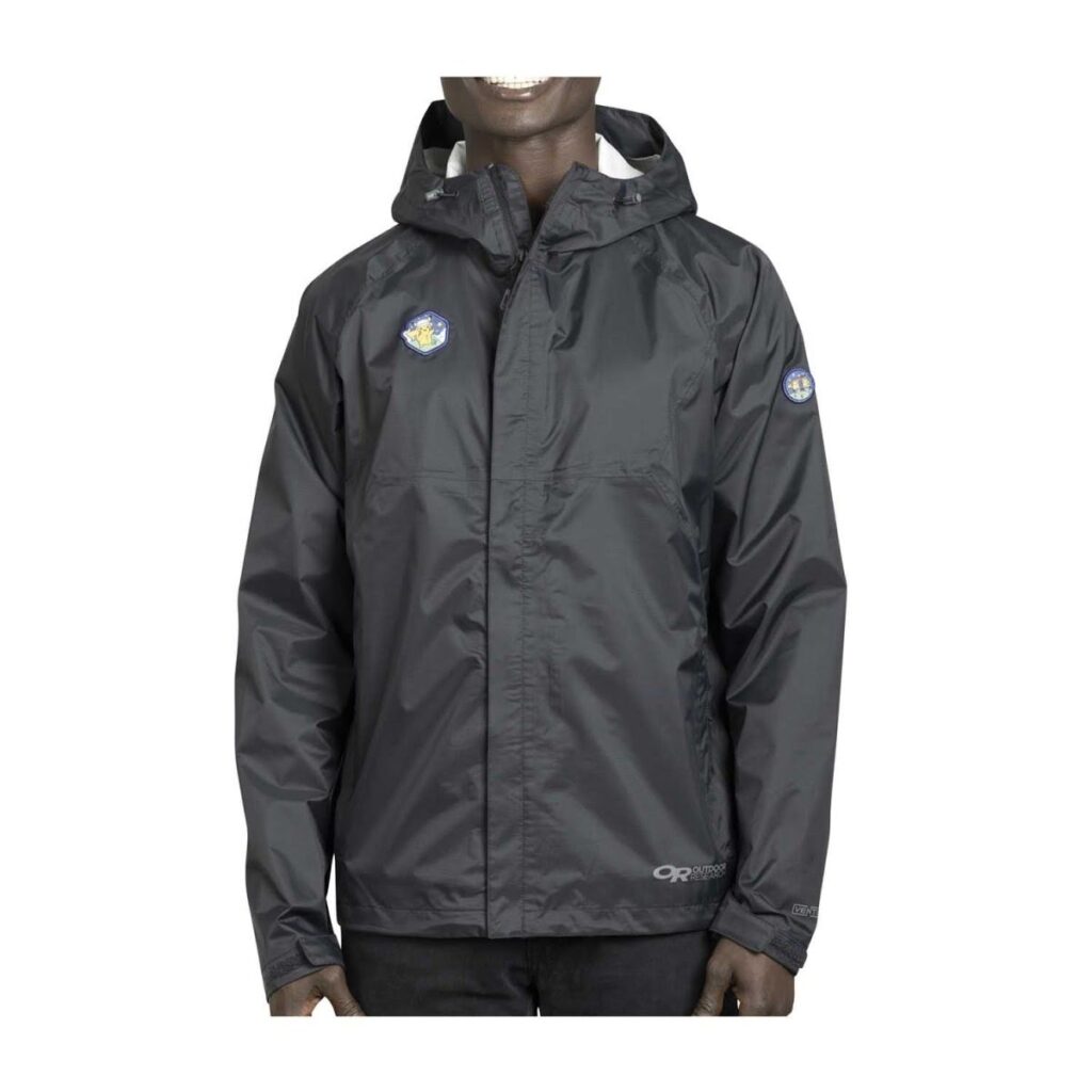 99464ce1-a125-576d-bbe0-41105f349259-1024x1024-1.jpg Outdoors with Pokémon Apollo Black Rain Jacket by Outdoor Research – Men - Image 1