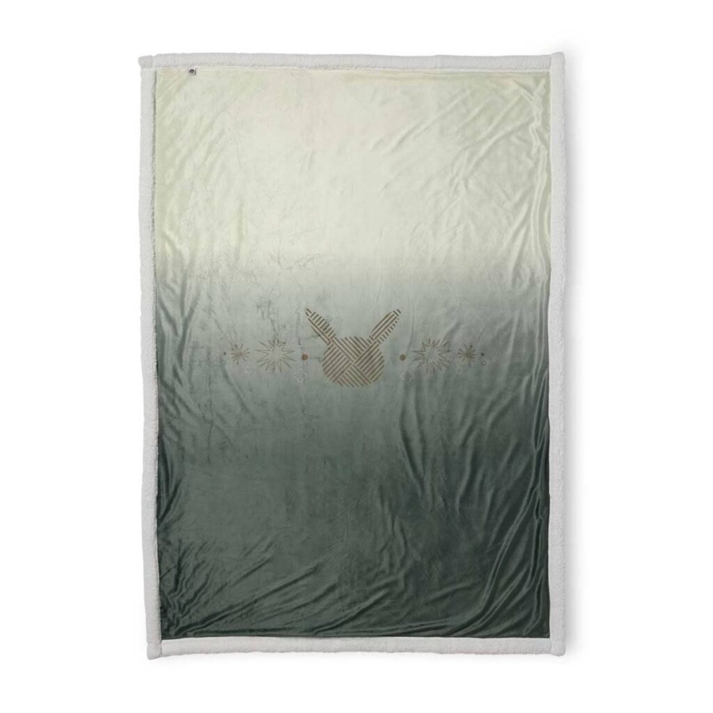 9b321206-904d-56e5-94ad-95f088f518fd-1024x1024-1.jpg Pokémon Winter Wonders Green Throw Blanket - Image 1