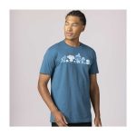 Mushroom Forest Pokémon Nature: Fall Blue Relaxed Fit Crew Neck T-Shirt – Adult - Image 3