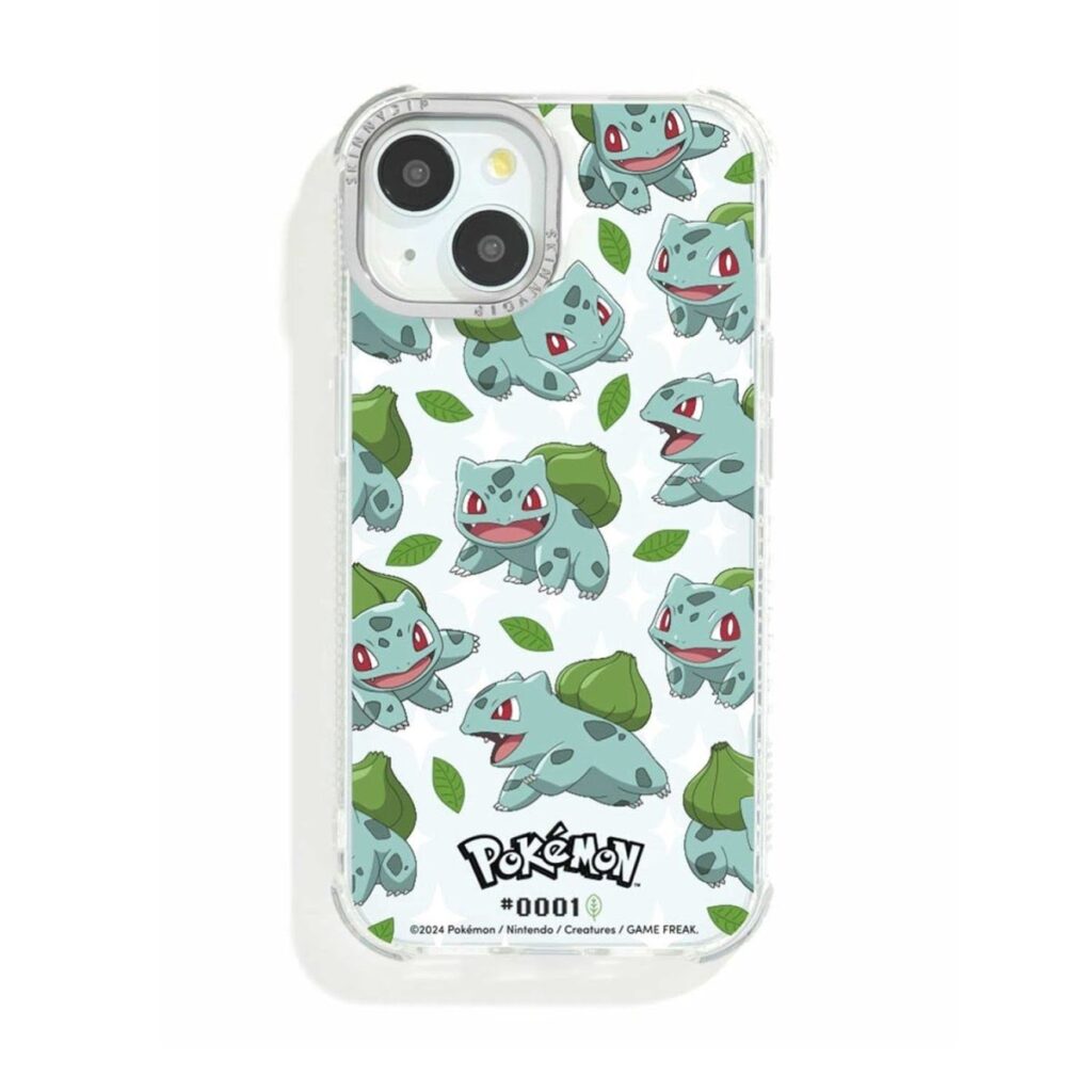 a5365cbb-e0d8-59e8-88fa-bed403893a83-1024x1024-1.jpg Pokémon × Skinnydip: #0001 Bulbasaur Shock Case for iPhone - Image 1