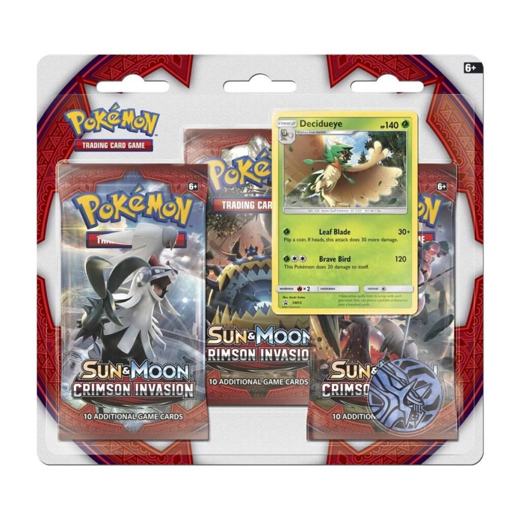 a8735479-2422-5c0d-b9ec-2a2afffc9c64-1024x1024-1.jpg Pokémon TCG: Sun & Moon-Crimson Invasion 3 Booster Packs, Coin & Decidueye Promo Card - Image 1
