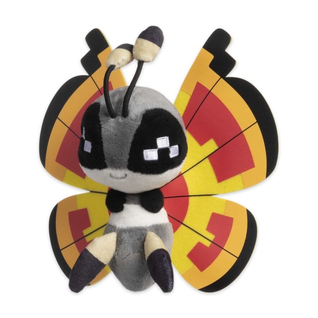 b21b94d9-0687-50aa-9f86-e01df818c2fb-1024x1024-1.jpg Vivillon (Sun Pattern) Sitting Cuties Plush – 6 ½ In. - Image 1