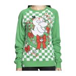 Psyduck Holiday Green Knit Sweater – Adult