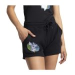 Pikachu Neon Pokémon Active Black, Green & Blue Garment Washed Shorts – Women