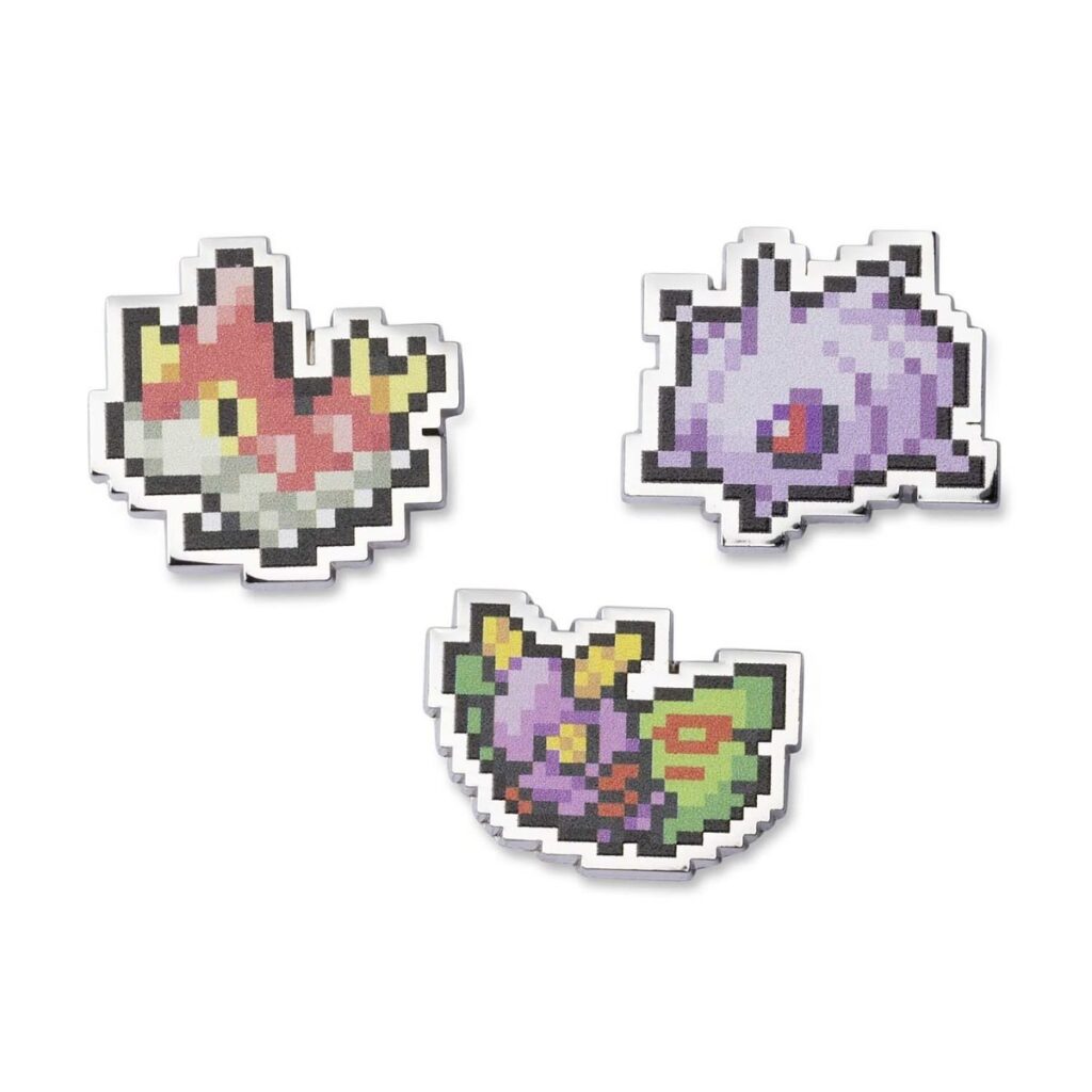 b37947c0-4ded-599f-a9f8-e74262c5fade-1024x1024-1.jpg Wurmple, Cascoon & Dustox Pokémon Pixel Pins (3-Pack) - Image 1