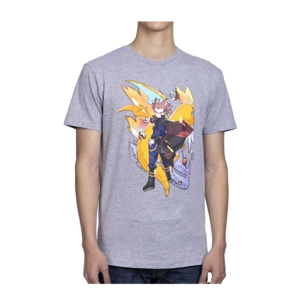 c5330868-8f3c-52d1-be86-fa95385003ae-1024x1024-1.jpg Lance Pokémon Trainers Heather Gray Relaxed Fit Crew Neck T-Shirt – Adult - Image 1