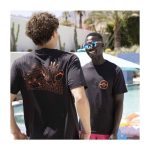 Pikachu & Corphish Pokémon Summer Days Black Relaxed Fit Crew Neck Pocket T-Shirt – Adult - Image 7