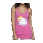 Snorlax Sunset Pink Fitted Racerback Tank Top – Women
