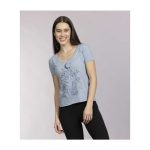 Rowlet & Friends Pokémon Nature: Spring Blue Scoop Neck Festival T-Shirt – Women - Image 3