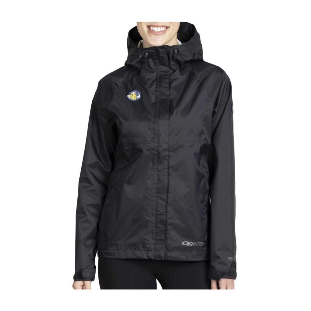 dd68939d-da8d-55fc-a15f-256da12d4af5-1024x1024-1.jpg Outdoors with Pokémon Apollo Black Rain Jacket by Outdoor Research – Women - Image 1