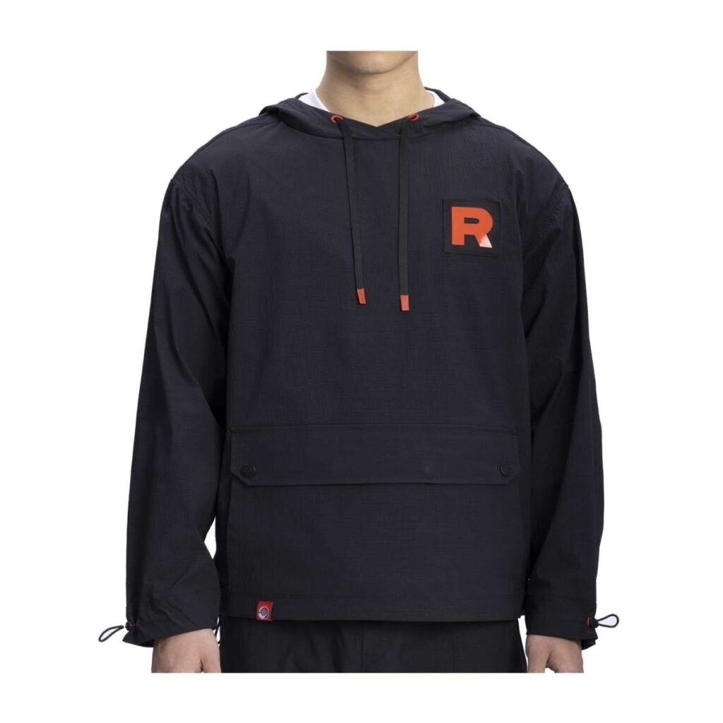 e3787680-562b-5d14-a145-7d2d009c9189-1024x1024-1.jpg Team Rocket HQ Collection Black Pullover Anorak Jacket – Adult - Image 1