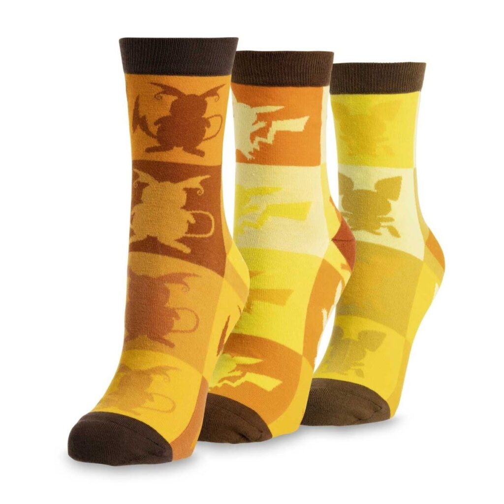 e8e56746-db6a-5a02-b94c-613a5119bd84-1024x1024-1.jpg Pichu, Pikachu & Raichu Ankle Socks (3 Pairs) (One Size-Adult) - Image 1