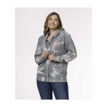 Farfetch’d Pokémon Take Flight Gray Tie-Dye Zip-Up Hoodie – Adult - Image 5