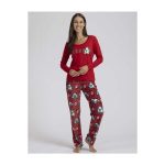 Snorlax Restful in Red Scoop Neck Long-Sleeve T-Shirt – Women - Image 4