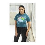 Mega Venusaur Green Crop T-Shirt – Women - Image 4