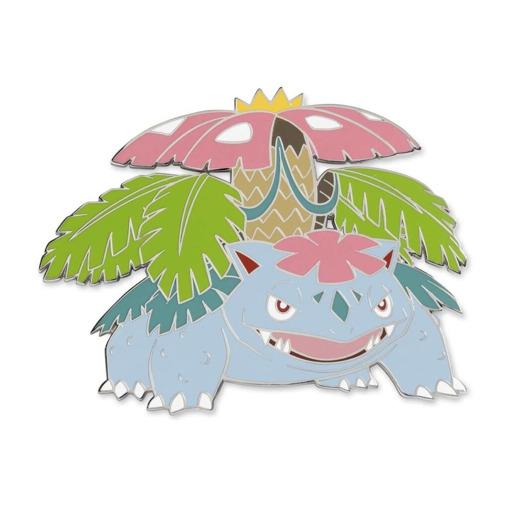 f6ac855e-52a8-5f6e-987e-3c0fb45cdb30-1024x1024-1.jpg Pokémon Giant Pins: Mega Venusaur Oversize Pin - Image 1